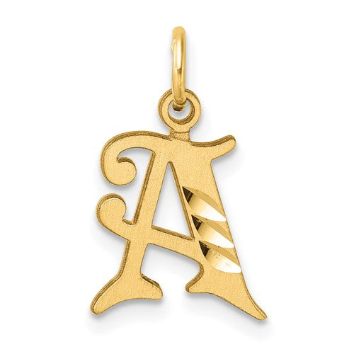 14k-diamond-cut-letter-a-initial-charm-SolomonJeweler-Wichita-KS-CustomJewelry