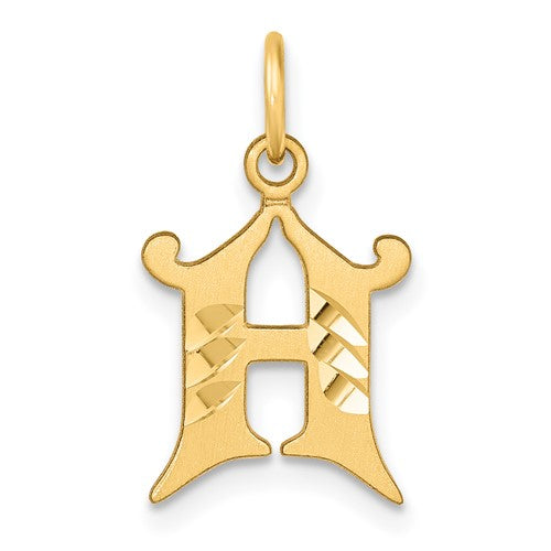 14k-diamond-cut-letter-h-initial-charm-SolomonJeweler-Wichita-KS-CustomJewelry