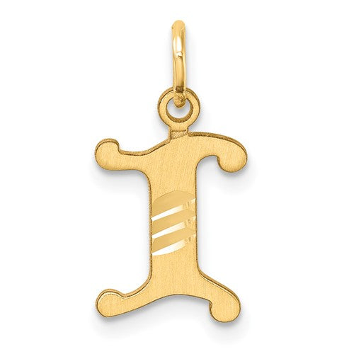 14k-diamond-cut-letter-i-initial-charm-SolomonJeweler-Wichita-KS-CustomJewelry