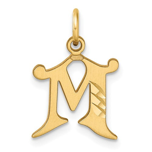 14k-diamond-cut-letter-m-initial-charm-SolomonJeweler-Wichita-KS-CustomJewelry