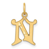 14k-diamond-cut-letter-n-initial-charm-SolomonJeweler-Wichita-KS-CustomJewelry
