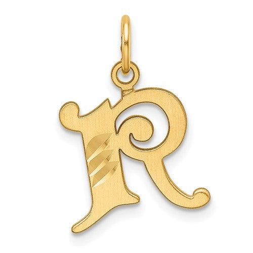 14k-diamond-cut-letter-r-initial-charm-SolomonJeweler-Wichita-KS-CustomJewelry
