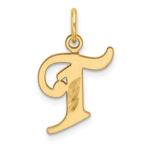 14k-diamond-cut-letter-t-initial-charm-SolomonJeweler-Wichita-KS-CustomJewelry