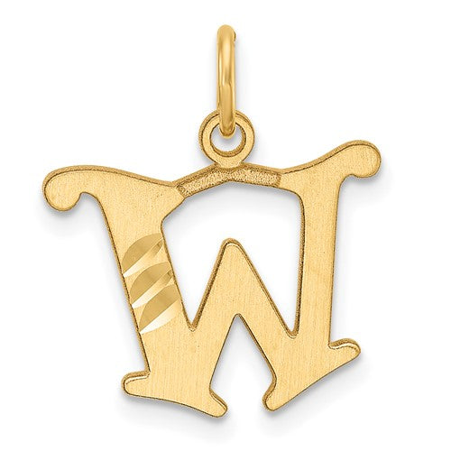 14k-diamond-cut-letter-w-initial-charm-SolomonJeweler-Wichita-KS-CustomJewelry