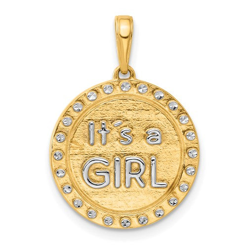 14k-and-white-rhodium-d-c-its-a-girl-pendant-SolomonJeweler-Wichita-KS-CustomJewelry
