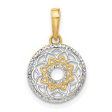 14k-and-white-rhodium-polished-floral-design-circle-pendant-SolomonJeweler-Wichita-KS-CustomJewelry