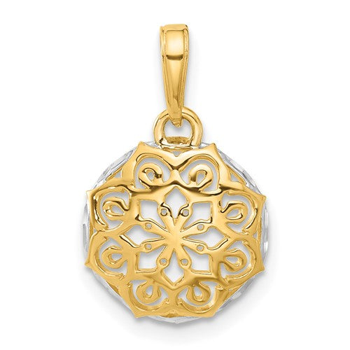 14k-and-white-rhodium-floral-design-circle-pendant-SolomonJeweler-Wichita-KS-CustomJewelry