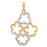 14k-and-white-rhodium-polished-and-d-c-flowers-pendant-SolomonJeweler-Wichita-KS-CustomJewelry