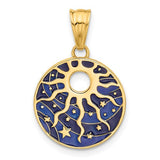 14k-polished-enameled-sun-and-stars-pendant-SolomonJeweler-Wichita-KS-CustomJewelry