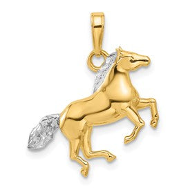 14k-and-white-rhodium-d-c-3d-horse-pendant-SolomonJeweler-Wichita-KS-CustomJewelry