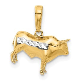 14k-and-white-rhodium-d-c-3d-bull-pendant-SolomonJeweler-Wichita-KS-CustomJewelry