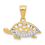 14k-with-white-rhodium-diamond-cut-turtle-pendant-SolomonJeweler-Wichita-KS-CustomJewelry