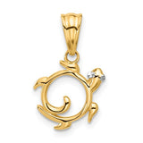 14k-with-white-rhodium-diamond-cut-swirl-turtle-pendant-SolomonJeweler-Wichita-KS-CustomJewelry