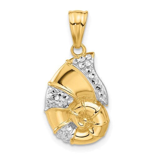 14k-with-white-rhodium-polished-and-diamond-cut-nautilus-shell-pendant-SolomonJeweler-Wichita-KS-CustomJewelry