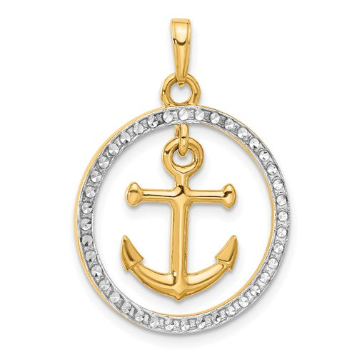 14k-and-white-rhodium-d-c-anchor-dangle-in-circle-pendant-SolomonJeweler-Wichita-KS-CustomJewelry