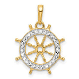 14k-and-white-rhodium-d-c-ships-wheel-pendant-SolomonJeweler-Wichita-KS-CustomJewelry