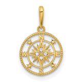 14k-polished-cz-compass-pendant-SolomonJeweler-Wichita-KS-CustomJewelry