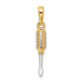 14k-and-white-rhodium-d-c-3d-flathead-screwdriver-pendant-SolomonJeweler-Wichita-KS-CustomJewelry