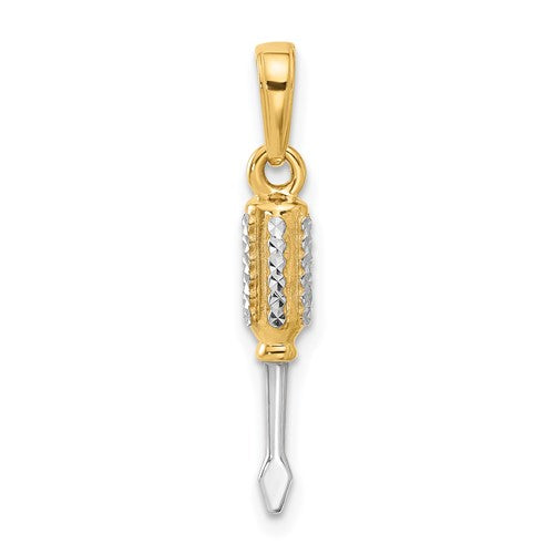 14k-and-white-rhodium-d-c-3d-flathead-screwdriver-pendant-SolomonJeweler-Wichita-KS-CustomJewelry