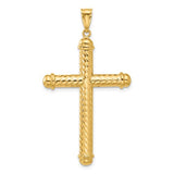 14k-polished-and-diamond-cut-cross-pendant-SolomonJeweler-Wichita-KS-CustomJewelry