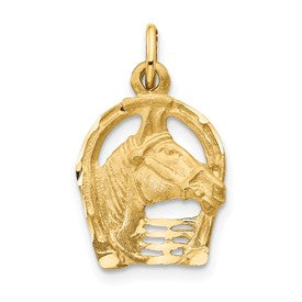14k-yellow-gold-diamond-cut-horse-head-in-horseshoe-charm-SolomonJeweler-Wichita-KS-CustomJewelry