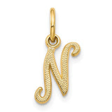 14ky-script-letter-n-initial-charm-SolomonJeweler-Wichita-KS-CustomJewelry