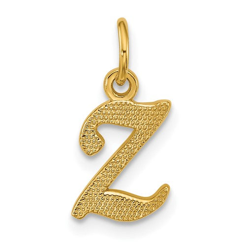 14ky-casted-initial-z-charm-SolomonJeweler-Wichita-KS-CustomJewelry