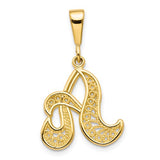 14ky-polished-script-filigree-letter-a-initial-pendant-SolomonJeweler-Wichita-KS-CustomJewelry