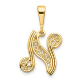 14ky-polished-script-filigree-letter-n-initial-pendant-SolomonJeweler-Wichita-KS-CustomJewelry