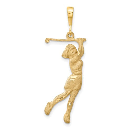 14k-female-golfer-pendant-SolomonJeweler-Wichita-KS-CustomJewelry