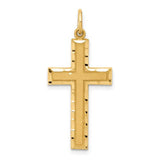 14k-diamond-cut-cross-charm-SolomonJeweler-Wichita-KS-CustomJewelry