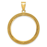 14k-beaded-diamond-cut-27-0mm-prong-coin-bezel-pendant-SolomonJeweler-Wichita-KS-CustomJewelry