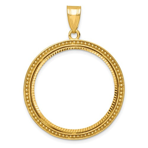 14k-beaded-diamond-cut-27-0mm-prong-coin-bezel-pendant-SolomonJeweler-Wichita-KS-CustomJewelry