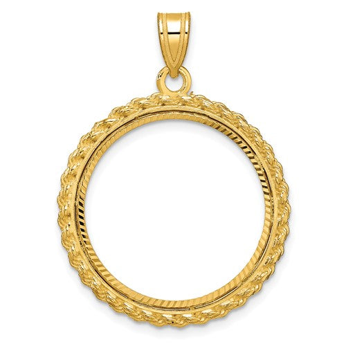14k-diamond-cut-with-casted-rope-22-0mm-prong-coin-bezel-pendant-SolomonJeweler-Wichita-KS-CustomJewelry
