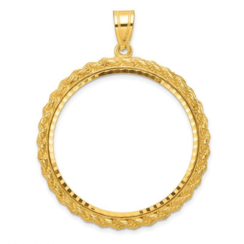 14k-diamond-cut-with-casted-rope-32-0mm-prong-coin-bezel-pendant-SolomonJeweler-Wichita-KS-CustomJewelry