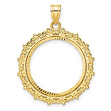 14k-polished-diamond-cut-fancy-22-0mm-prong-coin-bezel-pendant-SolomonJeweler-Wichita-KS-CustomJewelry