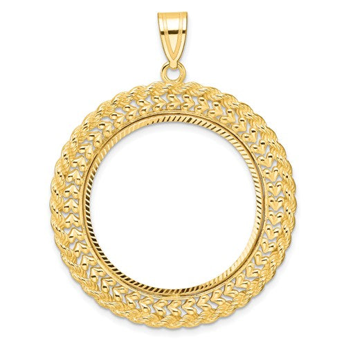 14k-polished-d-c-heart-rope-27-0mm-prong-coin-bezel-pendant-SolomonJeweler-Wichita-KS-CustomJewelry