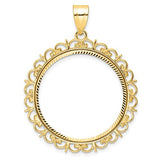 14k-polished-and-diamond-cut-fancy-27-0mm-prong-coin-bezel-pendant-SolomonJeweler-Wichita-KS-CustomJewelry