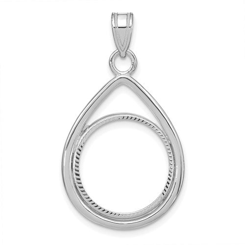 14kw-polished-diamond-cut-teardrop-16-5mm-prong-coin-bezel-pendant-SolomonJeweler-Wichita-KS-CustomJewelry