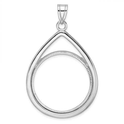 14kw-polished-diamond-cut-teardrop-27-0mm-prong-coin-bezel-pendant-SolomonJeweler-Wichita-KS-CustomJewelry