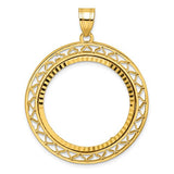 14k-polished-diamond-cut-fancy-wire-27-0mm-prong-coin-bezel-pendant-SolomonJeweler-Wichita-KS-CustomJewelry