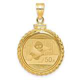14k-casted-rope-mounted-1-10oz-panda-screw-top-coin-bezel-pendant-SolomonJeweler-Wichita-KS-CustomJewelry