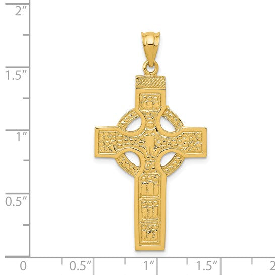 14Karat Yellow Gold Celtic Cross Pendant