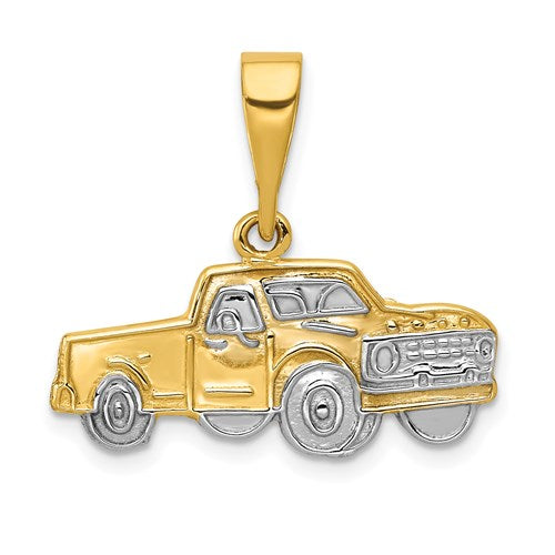 14k-w-rhodium-pick-up-truck-pendant-SolomonJeweler-Wichita-KS-CustomJewelry