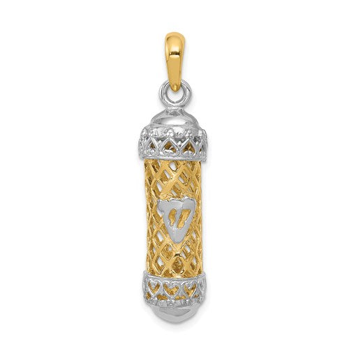14k-two-tone-3d-mezuzah-w-shin-charm-SolomonJeweler-Wichita-KS-CustomJewelry
