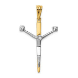 14k-two-tone-crucifix-charm-SolomonJeweler-Wichita-KS-CustomJewelry