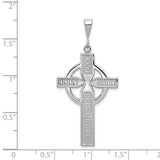 14 Karat White Gold Celtic Cross Charm