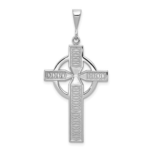 14k-white-gold-celtic-cross-charm-SolomonJeweler-Wichita-KS-CustomJewelry