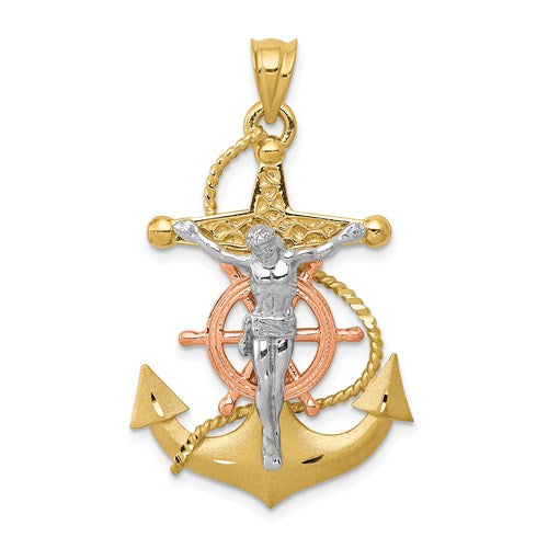 14k-tri-color-mariners-cross-pendant-SolomonJeweler-Wichita-KS-CustomJewelry