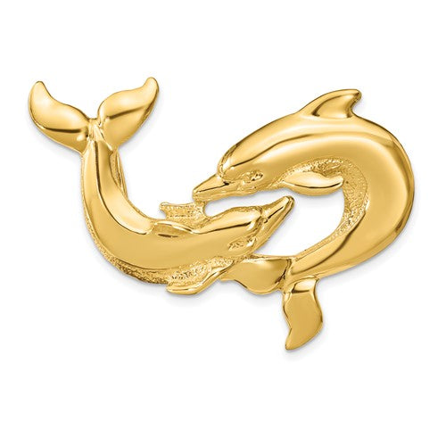 14k-polished-fits-up-to-10mm-and-8mm-double-dolphins-slide-SolomonJeweler-Wichita-KS-CustomJewelry